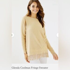 Lilly Pulitzer Glenda Coolmax Fringe Sweater